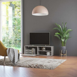 Walplus Tv Cabinet Concrete Grey 120X34X37 Cm Engineered Wood - thumbnail 4