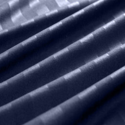 Ameha Navy Blue Striped Microfibre Bedding Set Single, Reversible & Breathable Duvet Cover, Fitted Sheet & Pillowcase - thumbnail 8
