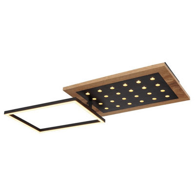 Luminosa Lighting Luminosa Jimbo Integrated Led Semi Flush Ceiling Light Matt Black Led 3000K - image 1