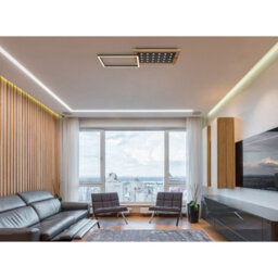 Luminosa Lighting Luminosa Jimbo Integrated Led Semi Flush Ceiling Light Matt Black Led 3000K - thumbnail 9