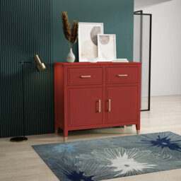 Cabinet Bits Palazzi 2 Door 2 Drawer Sideboard Red