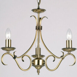 Hanging Ceiling Pendant Light Antique Brass 3X Shade Vintage Lamp Bulb Holder - thumbnail 3