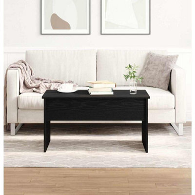 Berkfield Black Oak Coffee Table - 80 X 50.5 X 41.5 Cm, Made From Engineered Wood - image 1