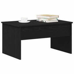 Berkfield Black Oak Coffee Table - 80 X 50.5 X 41.5 Cm, Made From Engineered Wood - thumbnail 3