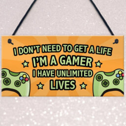 Red Ocean Retro Gaming Sign Hanging Door Plaque For Boys Bedroom Man Cave Son Birthday Gift - thumbnail 3