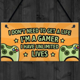 Red Ocean Retro Gaming Sign Hanging Door Plaque For Boys Bedroom Man Cave Son Birthday Gift - thumbnail 4