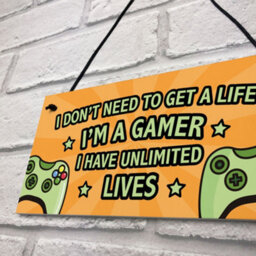 Red Ocean Retro Gaming Sign Hanging Door Plaque For Boys Bedroom Man Cave Son Birthday Gift - thumbnail 7