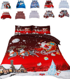 TheWhiteWater Limited Christmas Greeting Duvet Set 3D Print Polycotton Bedding Set