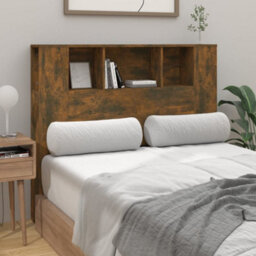 Berkfield Headboard Cabinet Smoked Oak 120X18.5X104.5 Cm - thumbnail 3