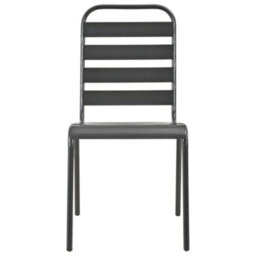 Berkfield Stackable Garden Chair Set 5 Pcs Anthracite Powder-Coated Steel - thumbnail 5