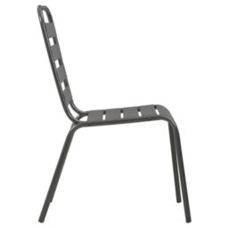 Berkfield Stackable Garden Chair Set 5 Pcs Anthracite Powder-Coated Steel - thumbnail 7