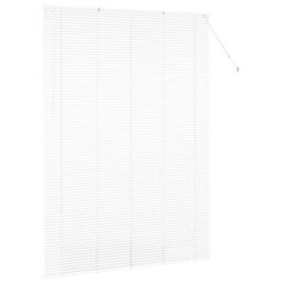 Berkfield Window Blind With Curtains Manual White Aluminium - thumbnail 6