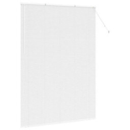 Berkfield Window Blind With Curtains Manual White Aluminium - thumbnail 5