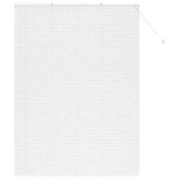 Berkfield Window Blind With Curtains Manual White Aluminium - thumbnail 2