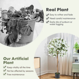 130Cm Artificial Azalea Tree Faux Silk - thumbnail 3