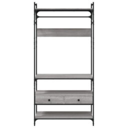 Walplus Wardrobe With Drawers Grey Sonoma 89X39X184.5 Cm Engineered Wood - thumbnail 6