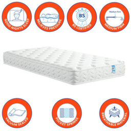 Home Treats Side Lift Ottoman Bed Frame Single Storage Bed With Pocket Sprung Mattress - thumbnail 8