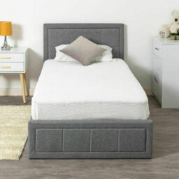 Home Treats Side Lift Ottoman Bed Frame Single Storage Bed With Pocket Sprung Mattress - thumbnail 5