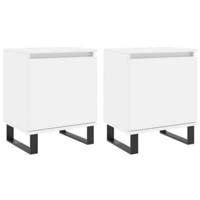 Berkfield Elegant Bedside Cabinets 2 Pcs White 40X30X50 Cm Engineered Wood - image 1
