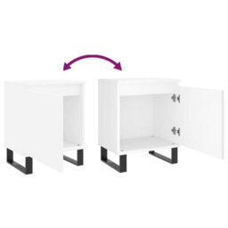 Berkfield Elegant Bedside Cabinets 2 Pcs White 40X30X50 Cm Engineered Wood - thumbnail 9