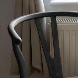Nicholas Winter 2X Beech Wooden Danish Style Dining Chairs - Black - Solid Wood Wish Beech Bone Wood Chairs - thumbnail 7