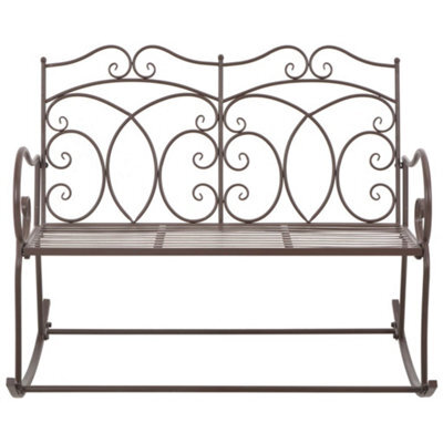 Berkfield Functional Garden Bench 104 Cm Iron Antique Brown - image 1