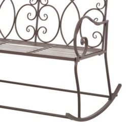 Berkfield Functional Garden Bench 104 Cm Iron Antique Brown - thumbnail 5