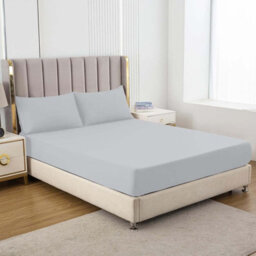 Bedlooms King Fitted Sheet 40Cm Extra Deep - Soft Microfiber Deep Pocket Elasticated Bed Fitted Sheets Silver, 152X200 Cm - thumbnail 9