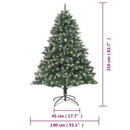 Berkfield Artificial Christmas Tree With Stand 210 Cm Pvc - thumbnail 8