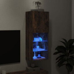 Walplus Tv Cabinet With Led Lights Smoked Oak 40.5X30X102 Cm - thumbnail 5