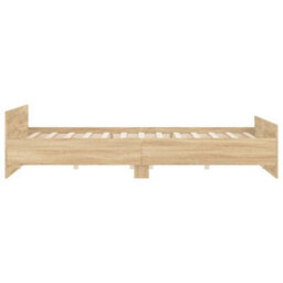 Berkfield Bed Frame With Headboard With Footboard Sonoma Oak 180X200 Cm - thumbnail 5