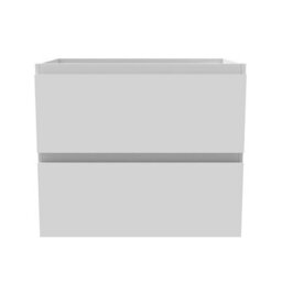 AVER-GROWTH Wall-Mounted Bathroom Vanity Unit Matt White Flat Pack Bathroom Cabinets Only 600(W)X385X(D)X520(H)mm With 2 Drawers - thumbnail 2