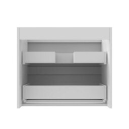 AVER-GROWTH Wall-Mounted Bathroom Vanity Unit Matt White Flat Pack Bathroom Cabinets Only 600(W)X385X(D)X520(H)mm With 2 Drawers - thumbnail 5