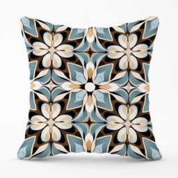 Warren Reed Designer Beige And Brown Abstract Pattern Cushions 60Cm X 60Cm - thumbnail 1