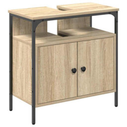 Walplus Bathroom Sink Cabinet Beige 60 X 30 X 60 Cm Engineered Wood - thumbnail 2