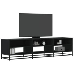 Berkfield Tv Cabinet Black 180X40X46 Cm Engineered Wood - thumbnail 1