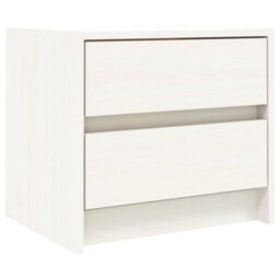 Berkfield Bedside Cabinets 2 Pcs White 40X31X35.5 Cm Solid Wood Pine - thumbnail 5