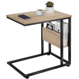 Tectake Bedside Table Wigan - Industrial Style, With Side Compartment, 55 X 36.5 X 60 Cm - Industrial Wood Light, Oak Sonoma - thumbnail 6