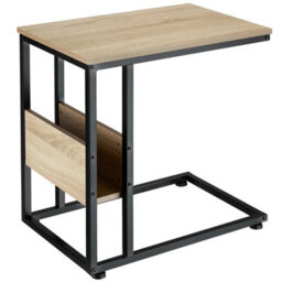 Tectake Bedside Table Wigan - Industrial Style, With Side Compartment, 55 X 36.5 X 60 Cm - Industrial Wood Light, Oak Sonoma - thumbnail 8