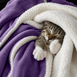 Moonlight Bedding Sherpa Fleece Throw Blanket Purple Double Soft Thick & Fluffy Reversible Throw For Sofa, Bed & Travel Blanket - thumbnail 2