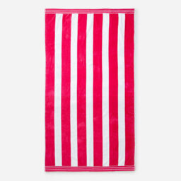 Allure Bath Fashions Jumbo Cabana Stripe Beach Towel - Pink