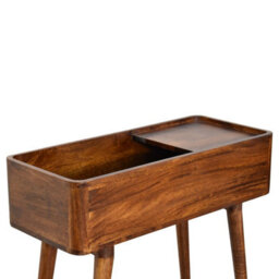 Wyld Haus Montepulciano Open-Top Console Table, Chestnut Solid Mango Wood, 800 X 350 X 850 mm - thumbnail 6