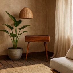 Wyld Haus Montepulciano Open-Top Console Table, Chestnut Solid Mango Wood, 800 X 350 X 850 mm - thumbnail 1