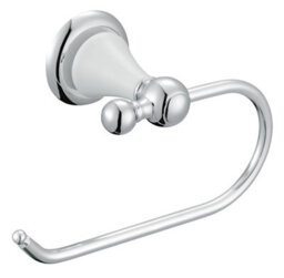 Cooke & Lewis Timeless Chrome Effect Wall-Mounted Toilet Roll Holder (H)105.6mm (W)170.6mm