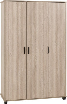 Seconique Oliver 3 Door Wardrobe Light Oak Effect - image 1