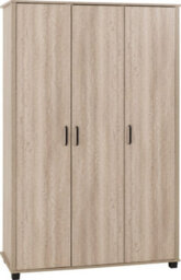 Seconique Oliver 3 Door Wardrobe Light Oak Effect - thumbnail 1