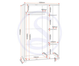Seconique Oliver 3 Door Wardrobe Light Oak Effect - thumbnail 9