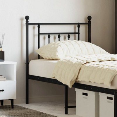 Berkfield Metal Headboard Black 75 Cm - image 1