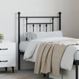 Berkfield Metal Headboard Black 75 Cm - thumbnail 3