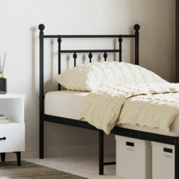 Berkfield Metal Headboard Black 75 Cm - thumbnail 1
